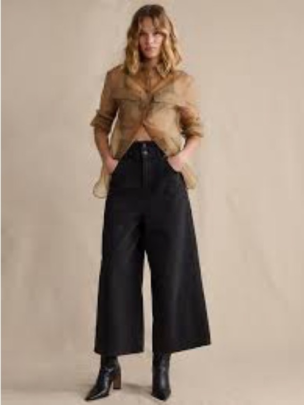 Ultra high rise cotton jeans